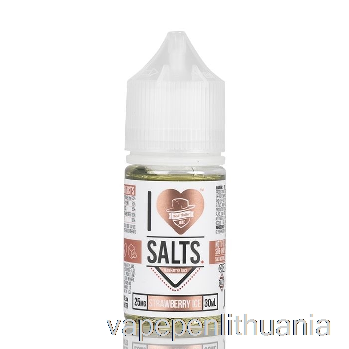 Braškių Ledas - Aš Myliu Druskas - 30 Ml 50 Mg Vape Skysčio